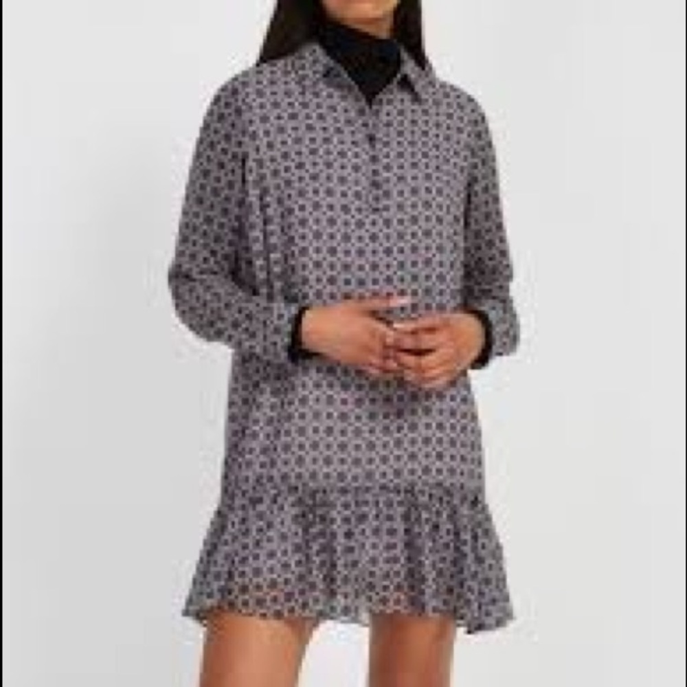Frank & Oak Printed Polo Chiffon Dress